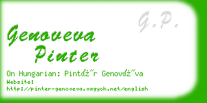 genoveva pinter business card